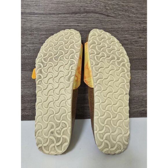 Birkis Birkenstock Womens Sandals Size 40/ US 9-9.5 Yellow Leather Buckle - Picture 5 of 7